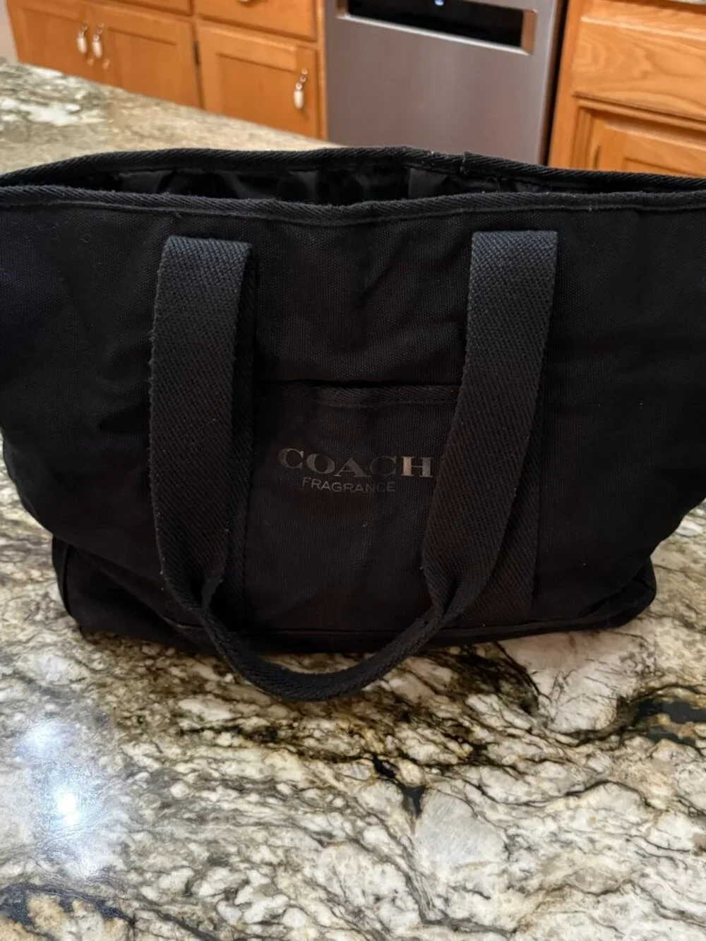 Coach Fragrance Canvas Tote Bag Black
